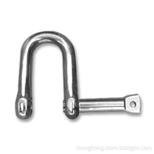 Euorpean Type Dee Shackle with Stainless Steel Lock Pin, Made of AISI 304/AISI 316 Materials